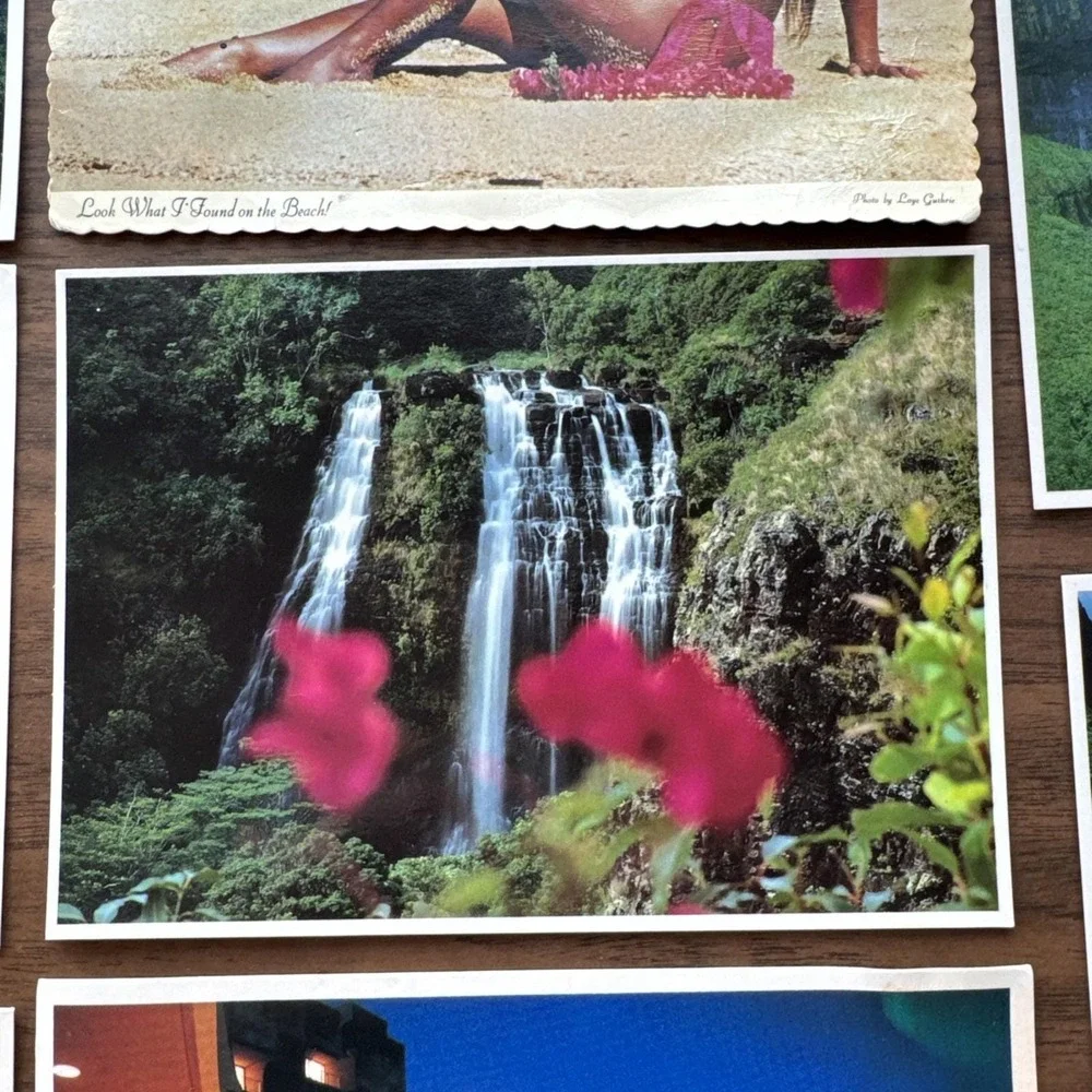 VTG‎ Lot 8 Hawaii Postcards Hotels Beach Air View Topless Bathing Beauty 1980s